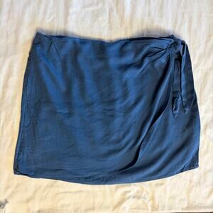 Lauren Conrad Linen Blend Sarong Wrap Coastal Boho Preppy  Beach Mini Skirt XXL